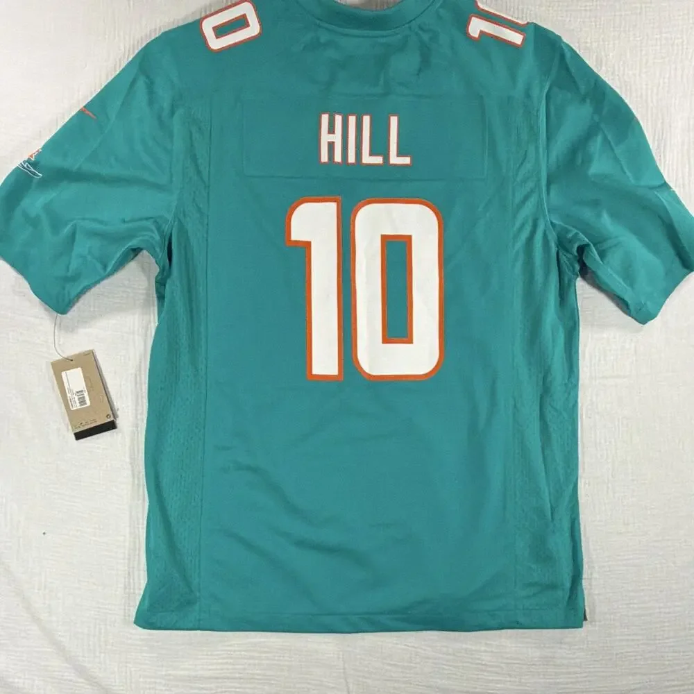 Nike Miami Dolphins Tyreek Hill #10 Aqua NFL Football Jersey Men's Size L